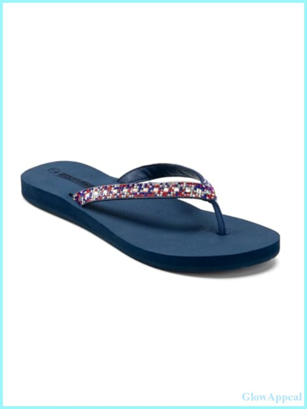 EVA Yoga Mat Cushion Flip Flops Rhinestone Slip On Sandals for Women